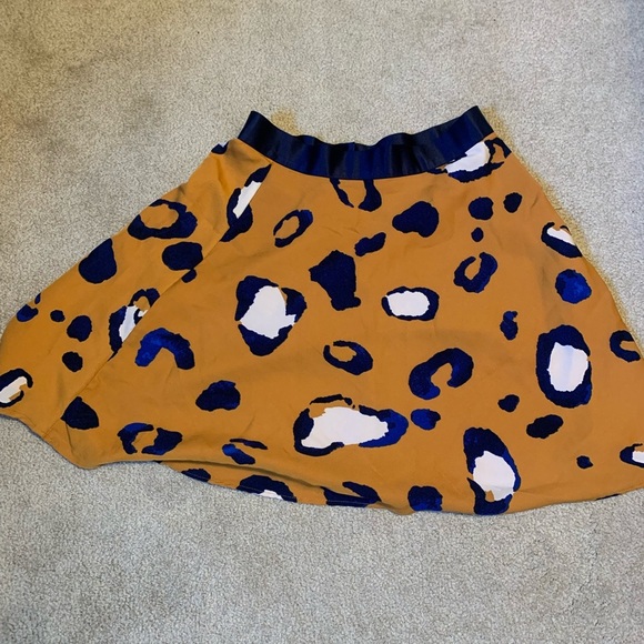 3.1 Phillip Lim Asymmetrical Yellow Orange Skater Mini Skirt - Picture 1 of 3